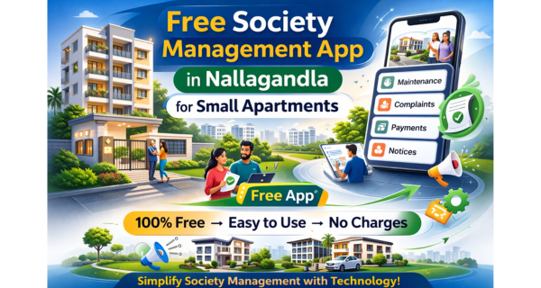 Free Society Management App in Nallagandla for Small Apartments